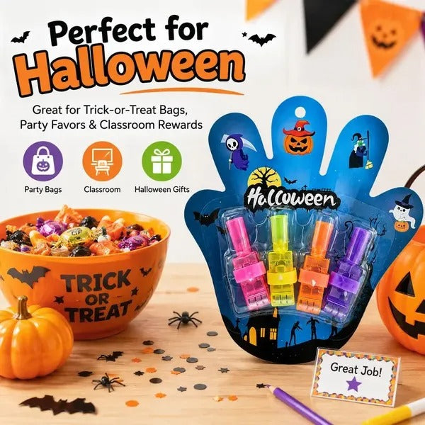 Halloween LED Finger Projector Rings 🎃