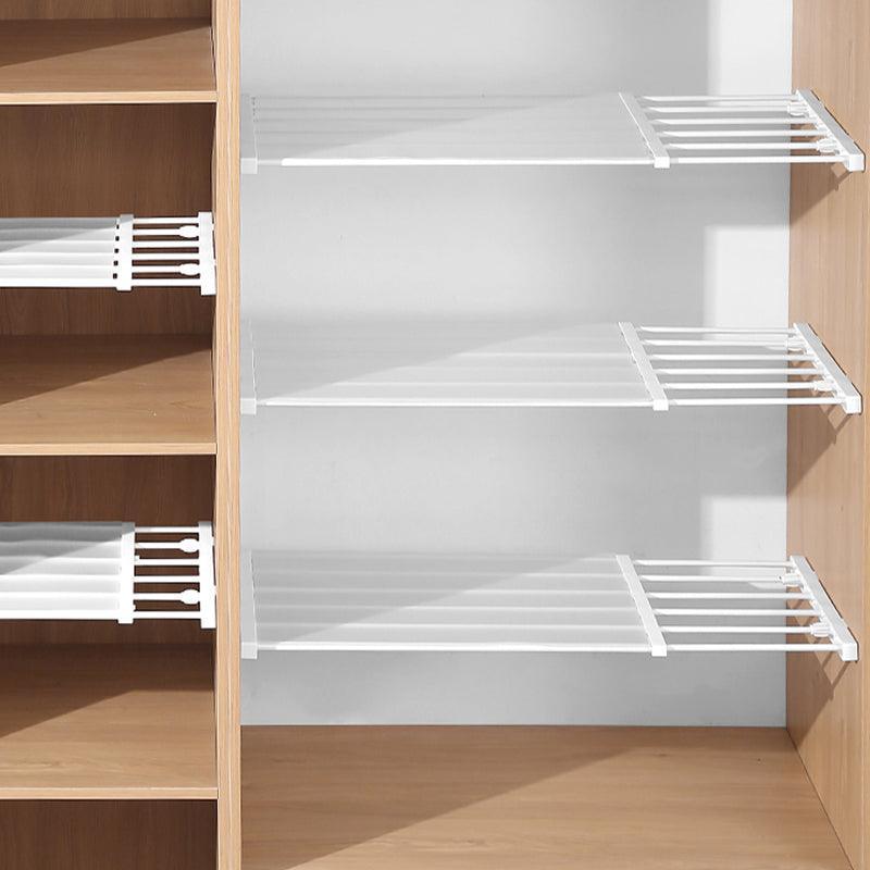 No Drill Adjustable Expandable Closet Shelf Rack for Cabinet and Wardrobe